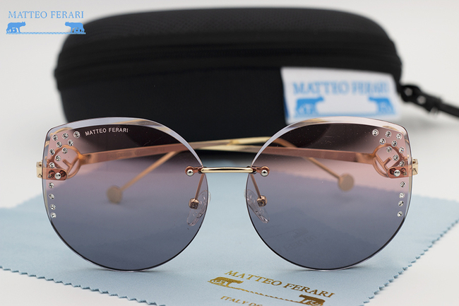 Ochelari de soare pentru Femei, Matteo Ferari, Cat eye, Pink, MFJH-070PK