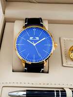 Set bărbătesc Cadou Matteo Ferari, Ceas, Butoni si pix metalic MF041B110G