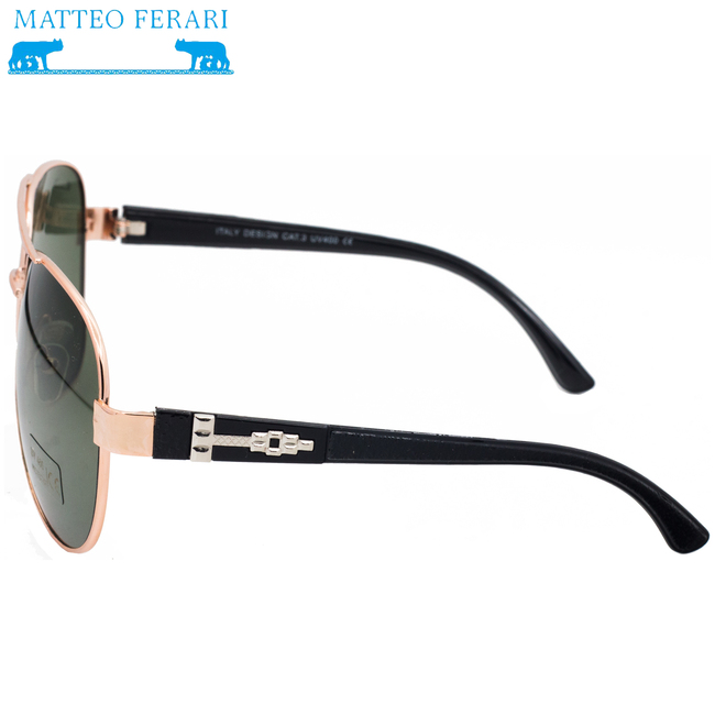 Ochelari de soare Bărbătești, UV400, Matteo Ferari, Rama aurie, MFJH-052G