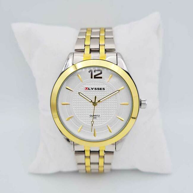 Ceas bărbătesc quartz cu ecran alb Ulysses WM015WTSG